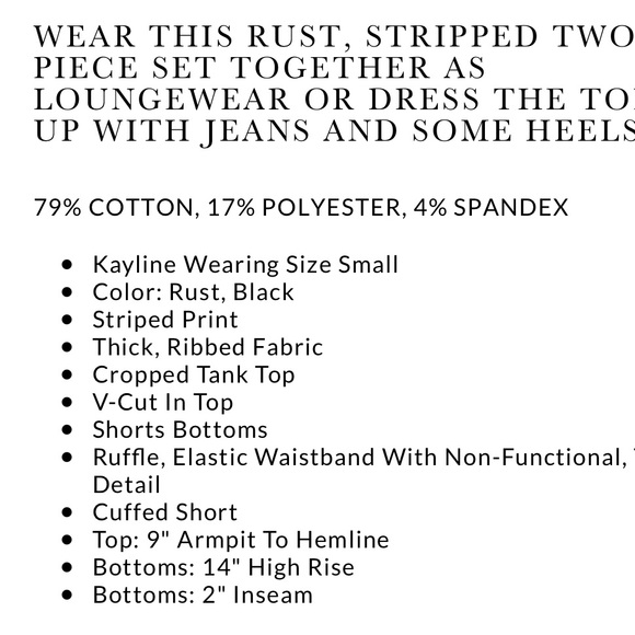 Rust Two Piece Set - Picture 6 of 7